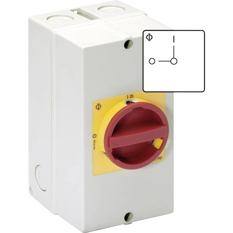 Kraus & Naimer KG10 T206/40 KS51V Repair Switch Lockable 20A 1 x 90° Red Yellow Pack of 1