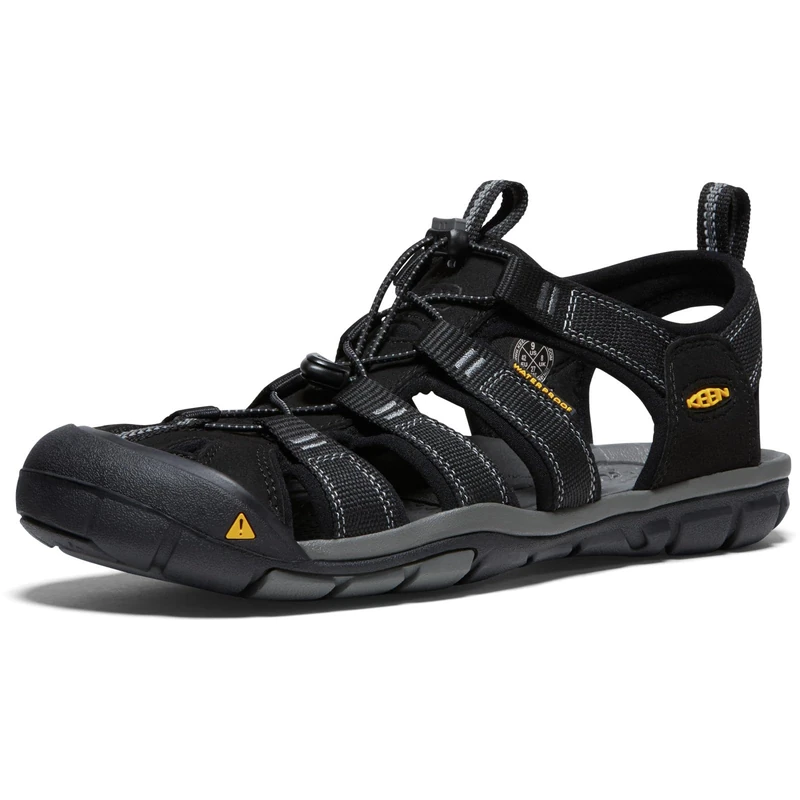 KEEN Men's Clearwater CNX Lightweight Water Sandals, Black/Gargoyle, 8