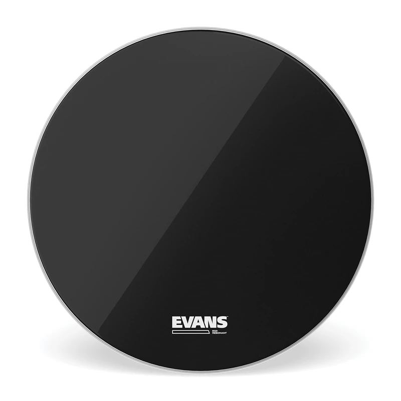 Evans EQ3 20 inch Resonant Bass Drum Head with No Port - Black