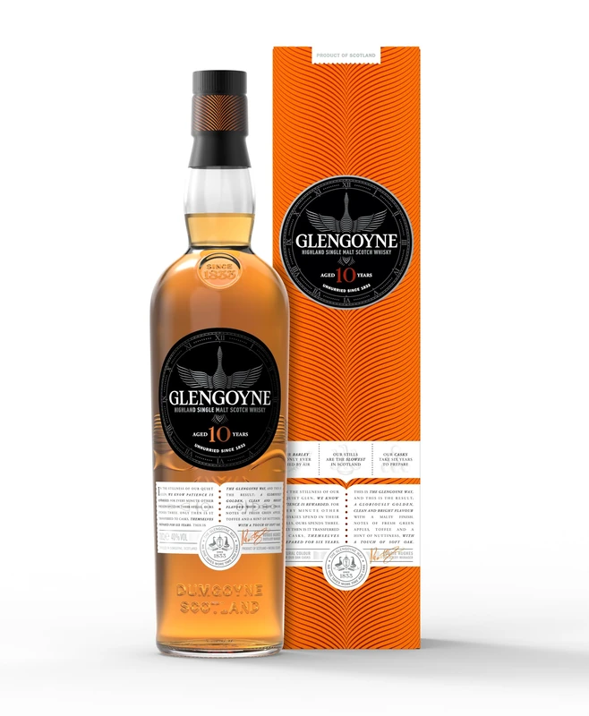 Glengoyne 10 Year Old | Highland Single Malt Scotch Whisky | 70cl 40% ABV | Award-Winning Whisky Distilled Slowly and Matured in European and American Oak | Ideal for Gifting