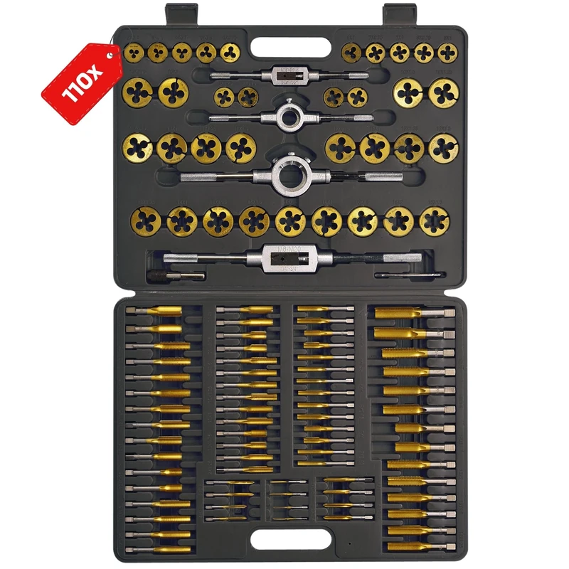 SW-Stahl Case with Set of Tools for Threading 110 Pieces, M2-M18 82251L