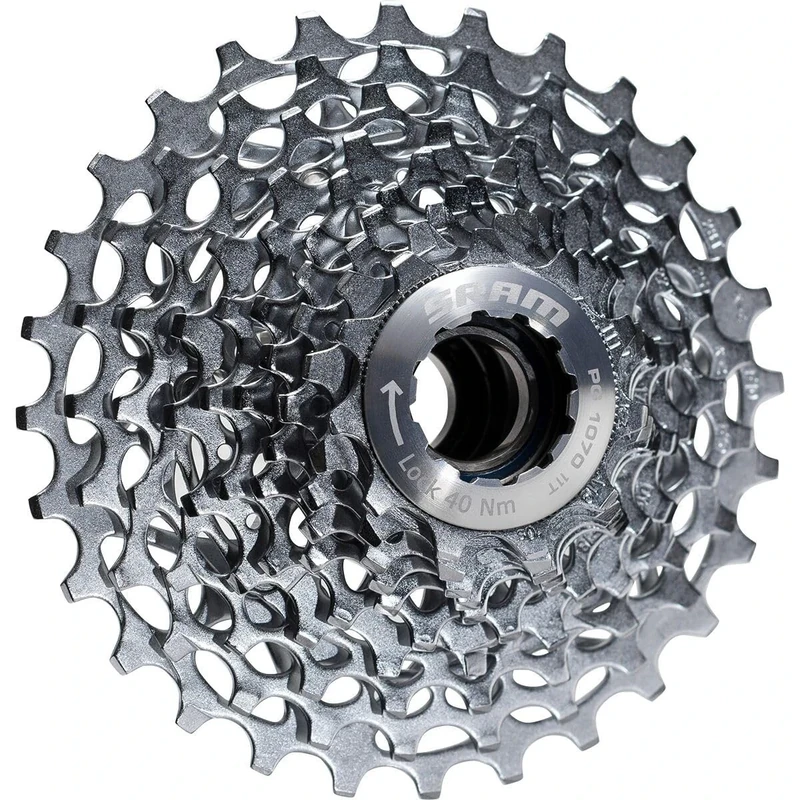 Sram SRAM PG1070 10 Speed Cassette, Silver, - 11-28