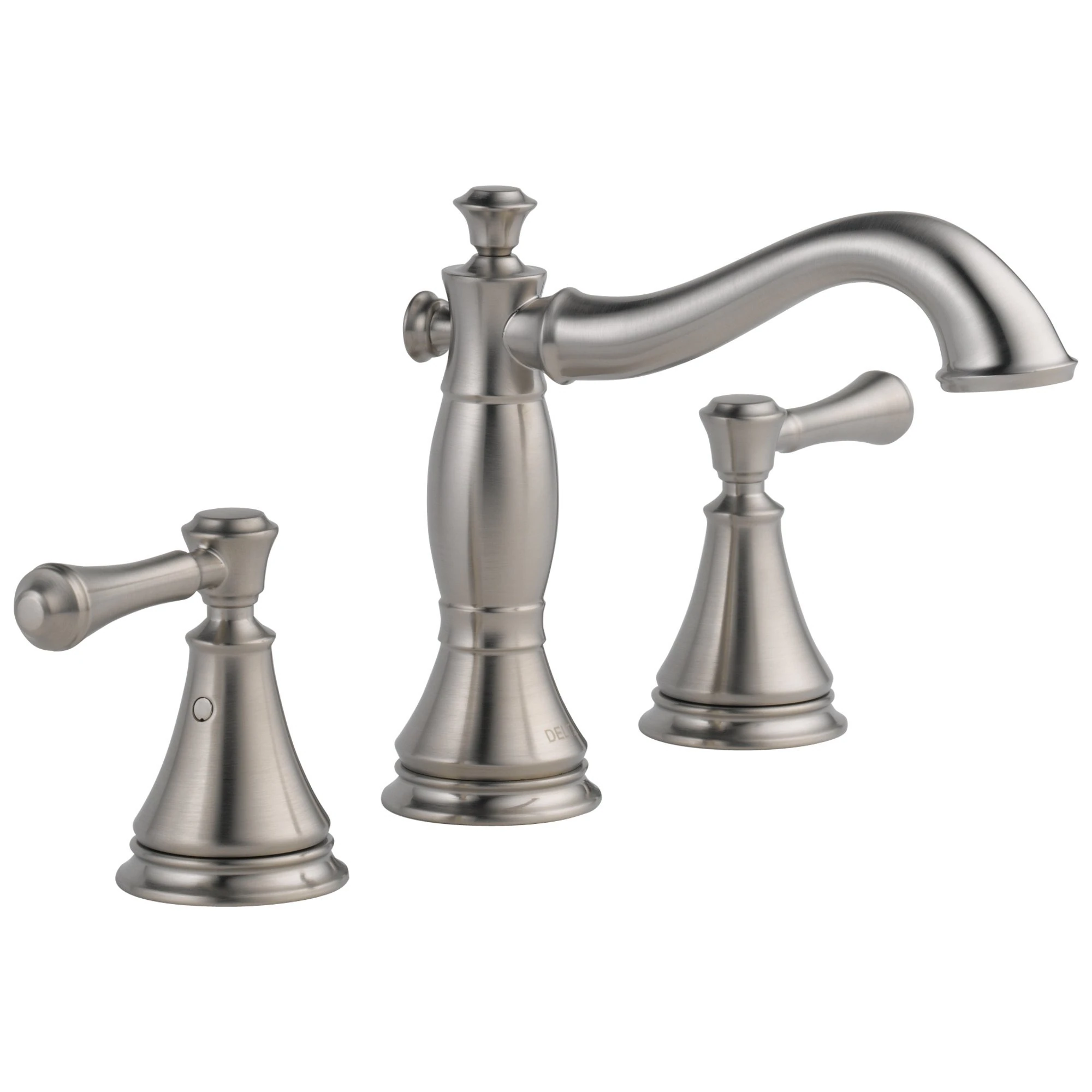Delta Faucet 3597LF-SSMPU Cassidy Two Handle Wide Spread Bathroom with Metal Pop-Up, Stainless