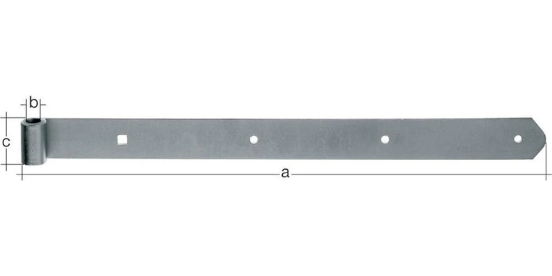 Strap Hinge Straight with Rounded, 312480