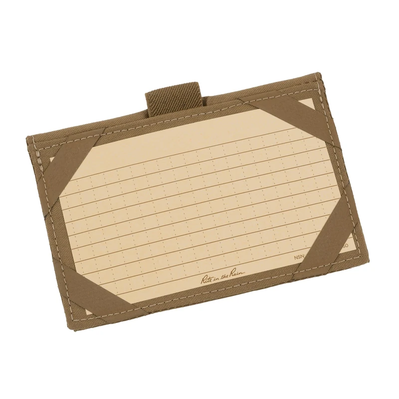 Rite in the Rain Weatherproof Index Card Wallet: Tan Cordura® Fabric Cover, 25 Tan 3" x 5" Index Cards (No. C991T)