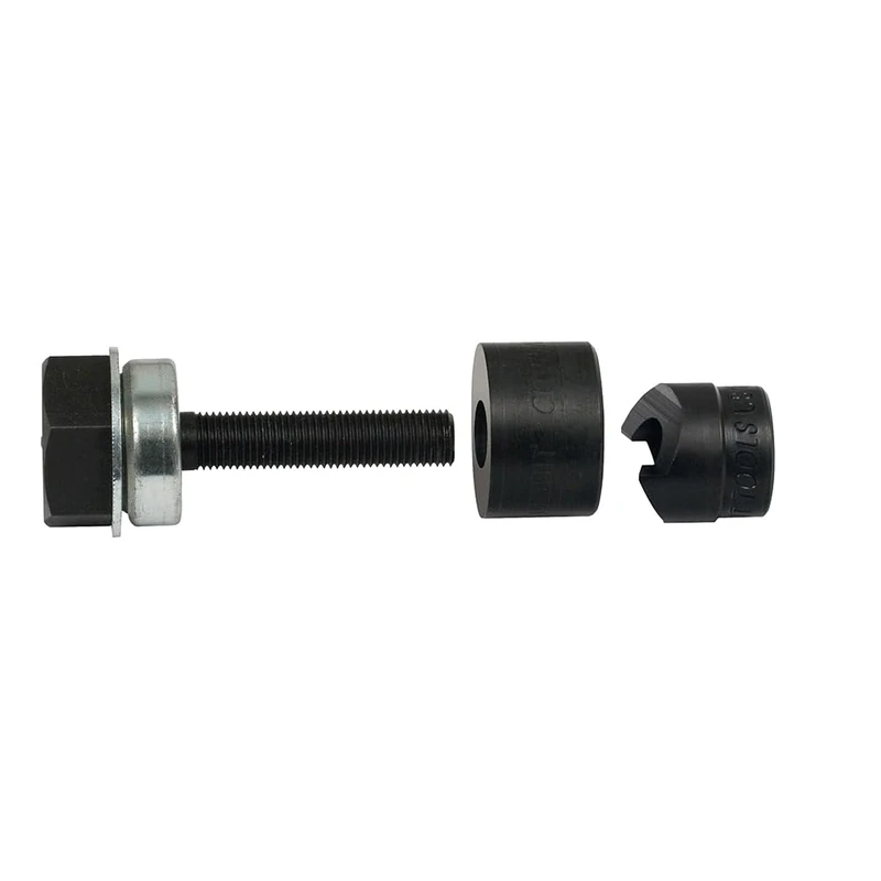 Klein Tools 53728SEN Punch Set, Optimized Design 10-Guage Mild Steel Knockout Punch Set with Black Finish, 1/2-Inch