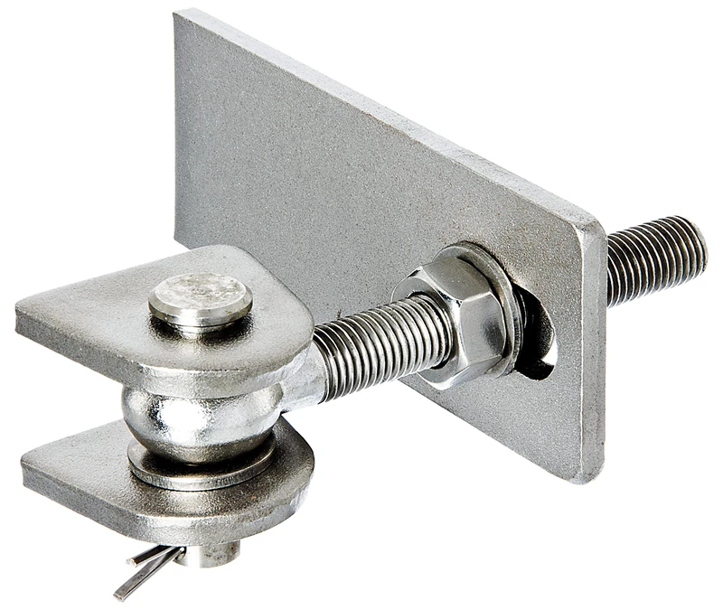 Gah-Alberts 326203 Door Hinge for 180° Opening/Long/Stainless Steel/Weld-On/Thread M16