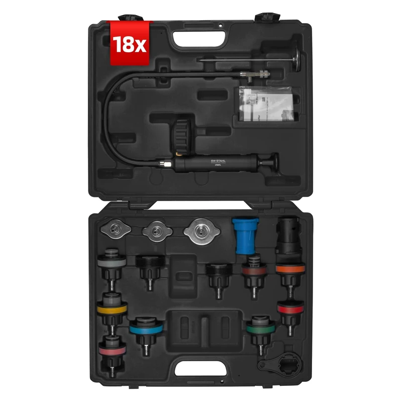 SW-Stahl in Plastic Case Radiator Pressure Test Set Universal 21000L