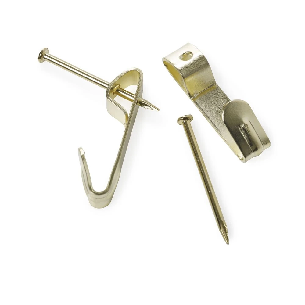 Electro Brassed Single Picture Hook with Pin - Small (Pack of 20)