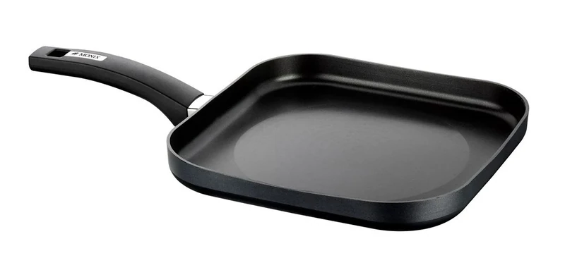 Monix Resistant Plus Aluminium Non-Stick Grill Pan, 28 cm, Black