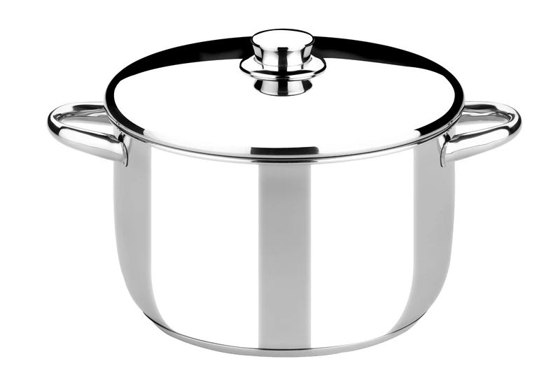 Monix Optima Stainless Steel Pot with Lid, 20 cm, Silver