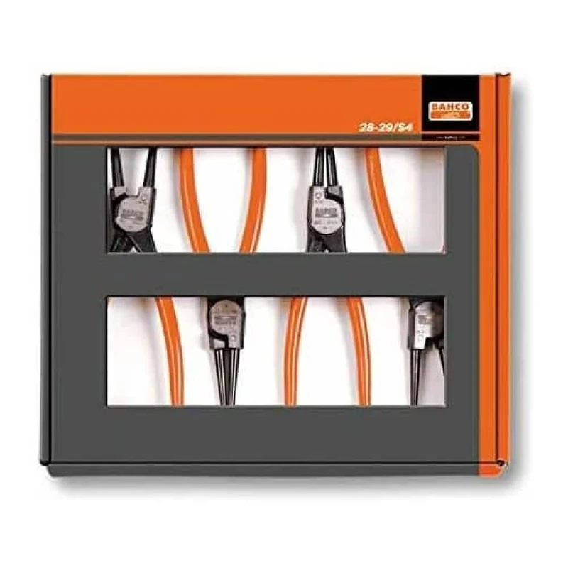 Bahco 28-29/S4 Circlip Pliers Set, Multi-Colour, Set of 4 Piece