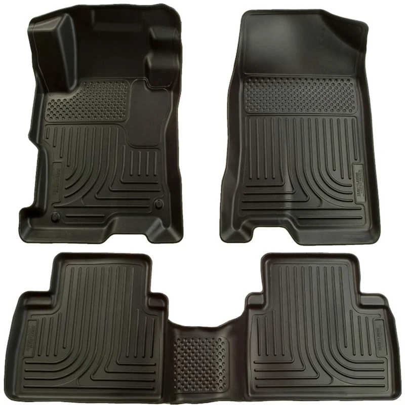 Husky Liners | Weatherbeater Series | Front & 2nd Seat Floor Liners - Black | 98521 | Fits 2004-2009 Toyota Prius 3 Pcs