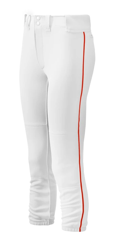Mizuno Women's Women's Mizuno Women s Belted Piped Pant M White Red, White Red, M UK