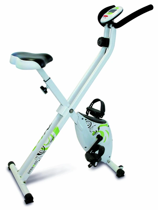 Tecnovita by BH OPEN&GO YF90. Flywheel 18 lbs. Get in shape in the comfort of your own home! Foldable home fitness bike. 8 (manual) intensities. Includes wheels. White