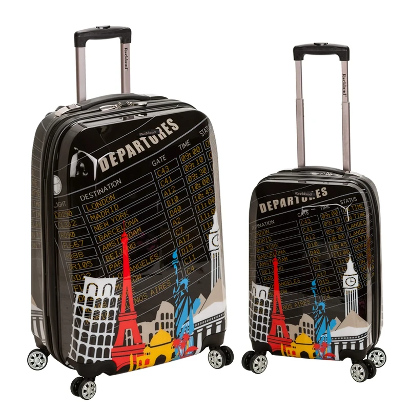 Rockland Departure Hardside Spinner Wheel Luggage Set, Assorted/Multicolor, 2-Piece Set (20/28), Departure Hardside Spinner Wheel Luggage Set