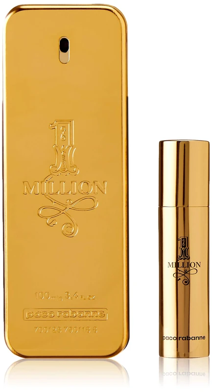Paco Rabanne 1 Million For Men 2 Pc Gift Set 3.4Oz Edt Spray, 0.34Oz Edt Mini Spray