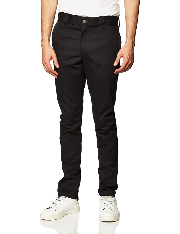 Dickies Men's Slim WP803 Skinny Trousers, Black, W32/L32