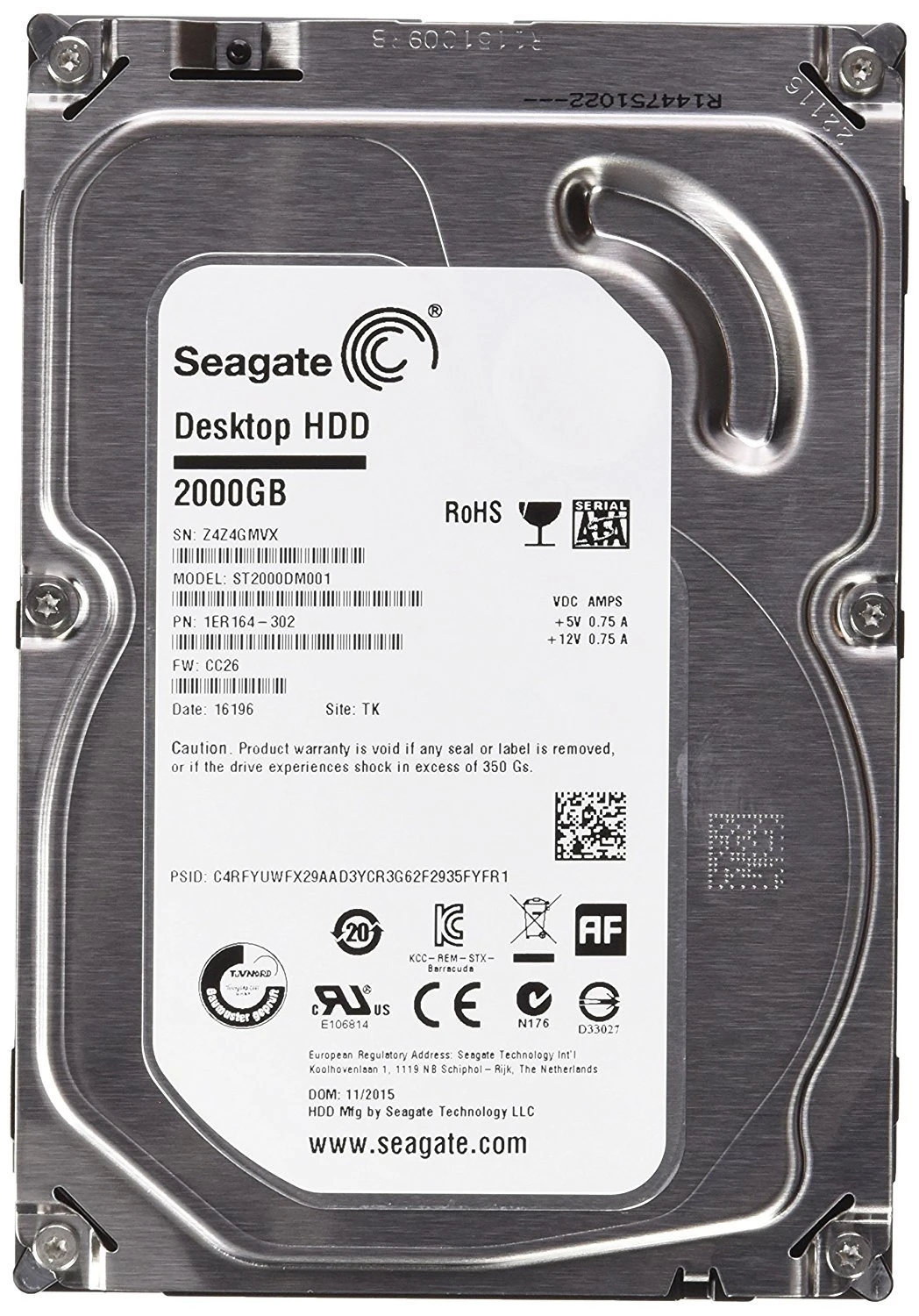 Seagate ST2000DM001 Barracuda 2000 GB Internal