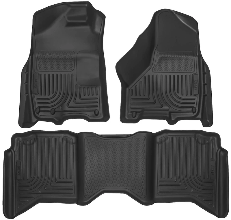 Husky Liners Weatherbeater | Fits 19-22 Ram 1500(Classic), 09-18 Ram 1500 Crew Cab, 10-18 Ram 2500/3500 w/automatic transmission, Front & 2nd Row Liners - Black | 99001