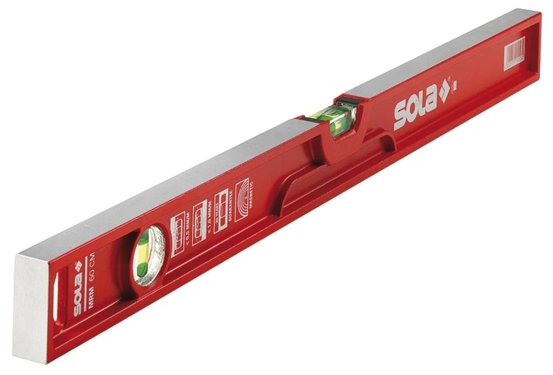 Sola 1333501 "MRM 40" Die-Cast Spirit Level, Red/Grey, 40 cm