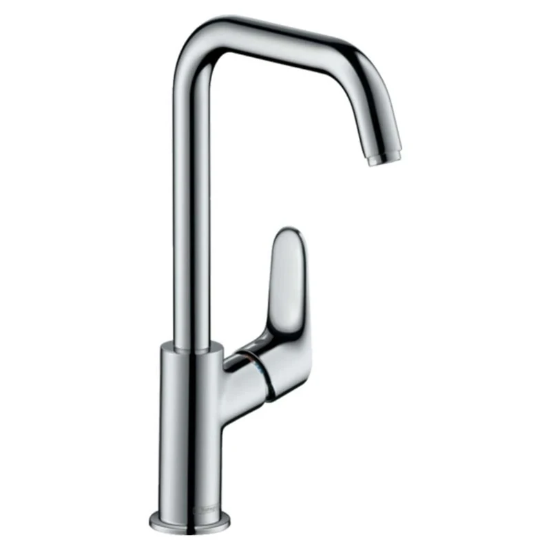 hansgrohe Focus basin mixer tap 240 with 120° swivel range and pop up waste, chrome
