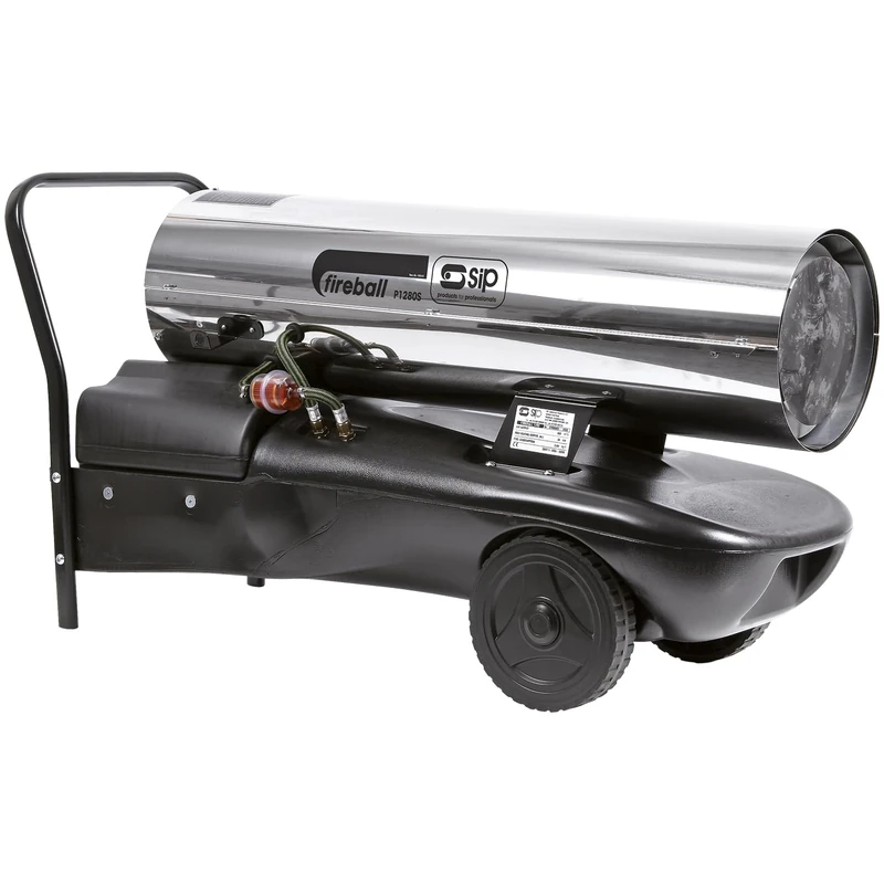 SIP FIREBALL P1280S Space Heater, Diesel/Paraffin, 230V, 38.5kW / 131,512 BTU/hr, 900m³ / 31,143ft³ Heating Area, 42L Fuel Tank
