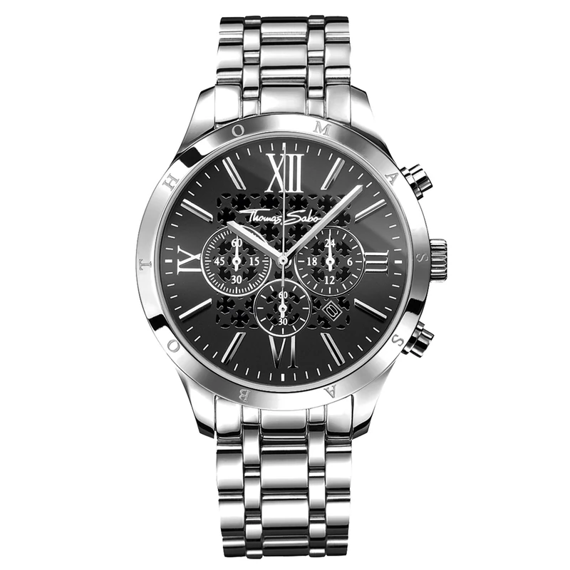Thomas Sabo Men Watch Rebel Urban Analogue Quartz Stainless Steel WA0015-201-203-43 MM