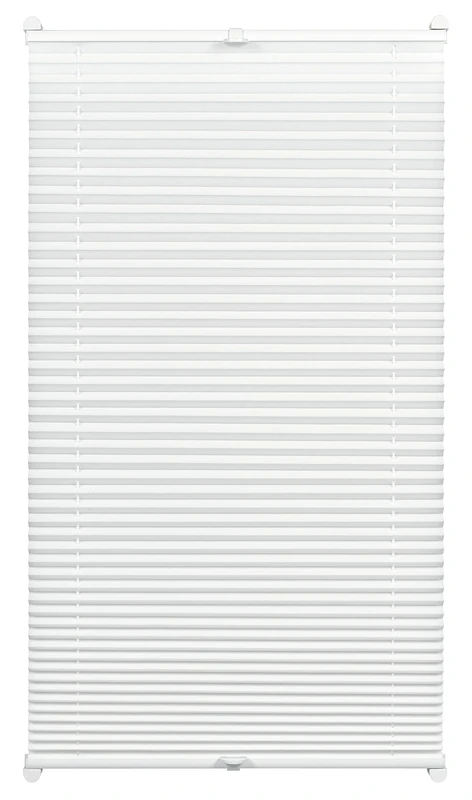 GARDINIA Pleated Blind for Clamping, Opaque Folding Blind, Mounting Kit Included, EASYFIX Pleated Blind with Two Operating Rails, White, 90 x 130 cm (WxH)