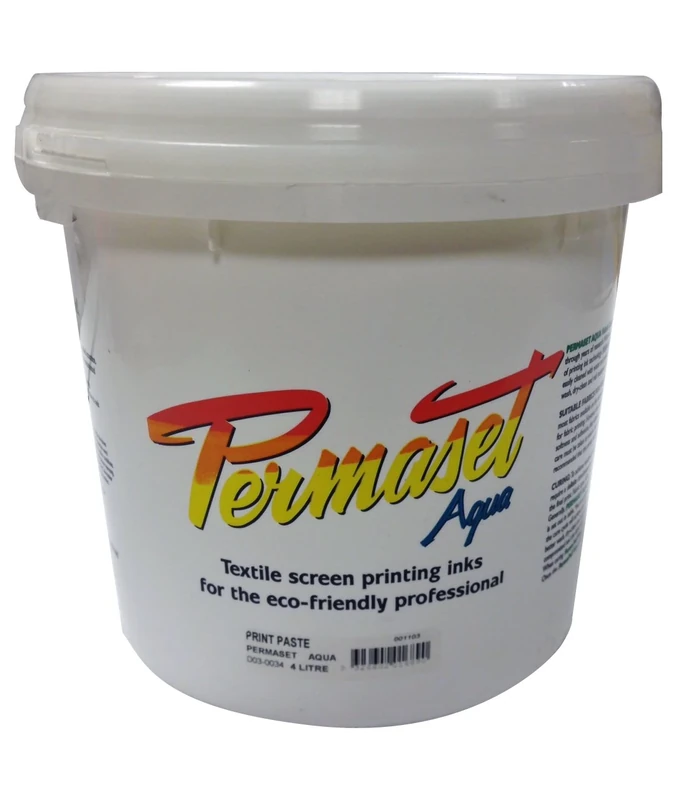Aqua Standard Print Paste 4 Litre - Screen Printing Paste for Fabric - Ideal Screen Printing Kit for Home Office, Starter Kit, Fabric Paint, Screen Printer and Other Fabric Ink