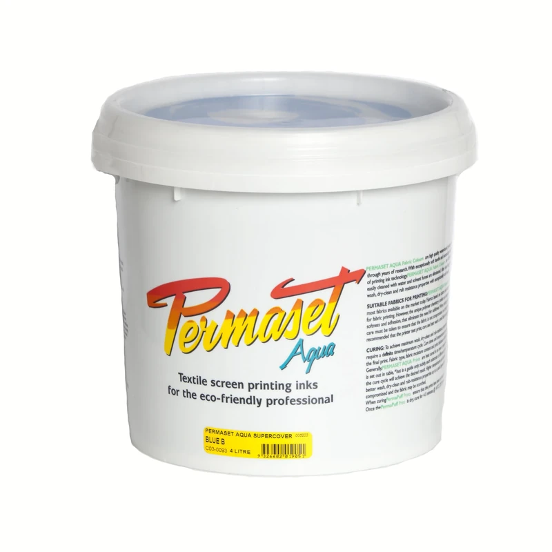 Permaset Aqua Supercover 4 Litre Fabric Printing Ink - Blue