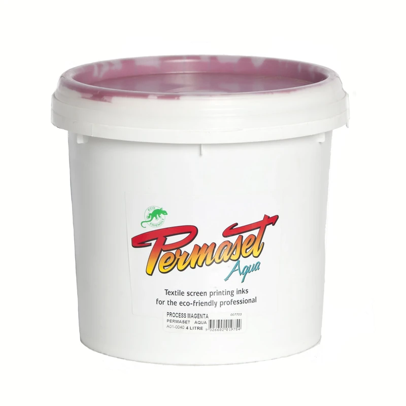 Permaset Aqua 4 Litre Process Magenta - Screen Printing Ink for Fabric - Ideal Screen Printing Kit for Home Office, Starter Kit, Fabric Paint, Screen Printer and Other Fabric Ink