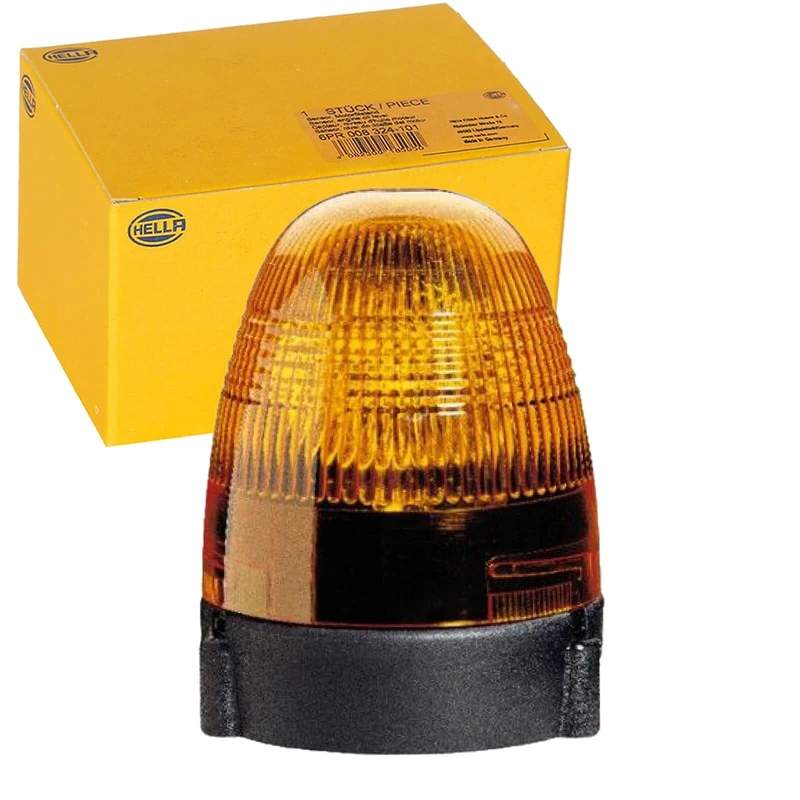 HELLA 2RL 007 337-001 Halogen-Rotating Beacon - KL Rotafix - 12V - Amber - mounting/Bolted - Plug: Blade Terminal