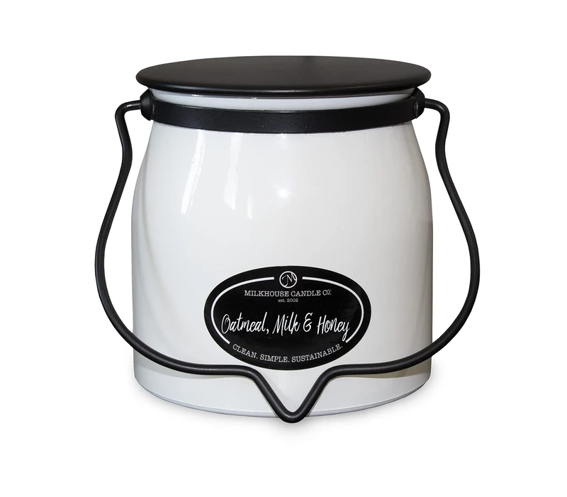 Milkhouse Candle Company - Oatmeal, Milk & Honey - Creamery Collection - 16oz Double Cotton Wick Soy Candles with Beeswax - Long Burn Time, Made in The USA - Non Toxic, Premium Scented Candles - Image 1