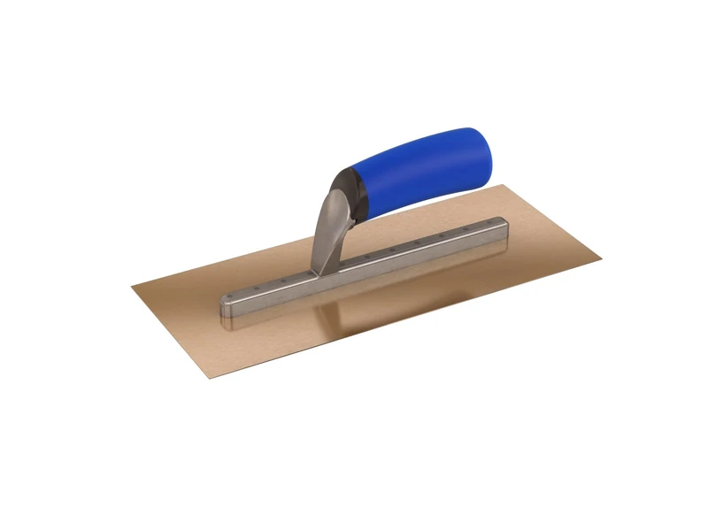 Bon 83-222 12 x 5-inch Stainless Steel Plastering Trowel with Long Shank and Comfort Grip Handle