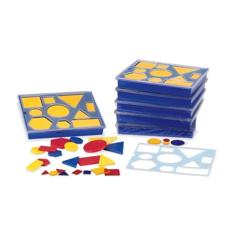 ETA hand2mind Attribute Blocks with Sorting Tray (Set of 6) - Image 1