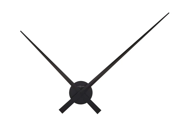 NeXtime very large wall clock "HANDS", only hands, made of aluminium, black, ø 85 cm