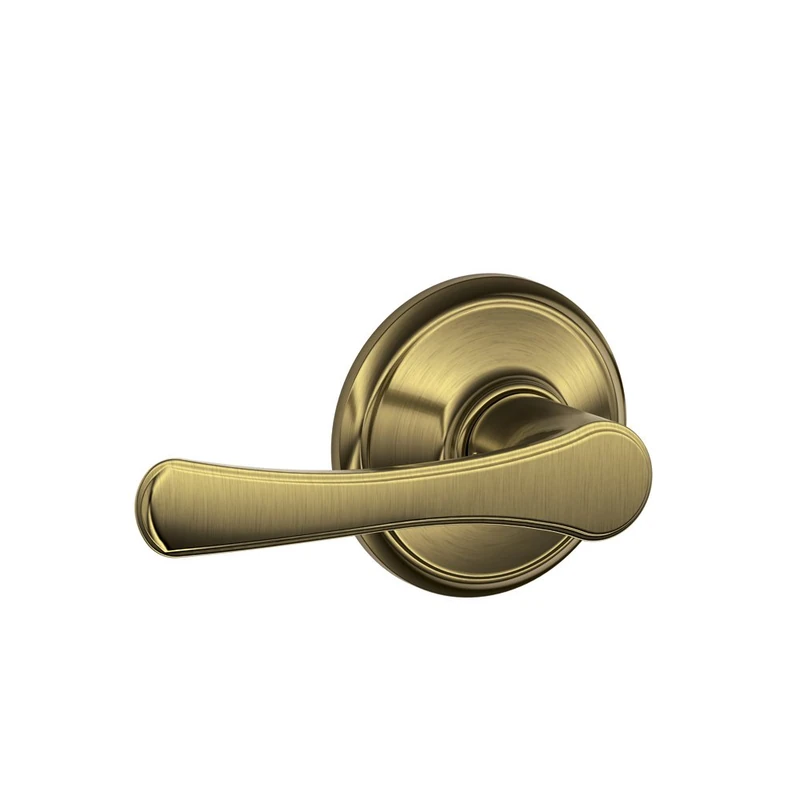Schlage F10 VLA 609 16-080 10-027 134 N N SL Avila Hall and Closet Lever, Antique Brass