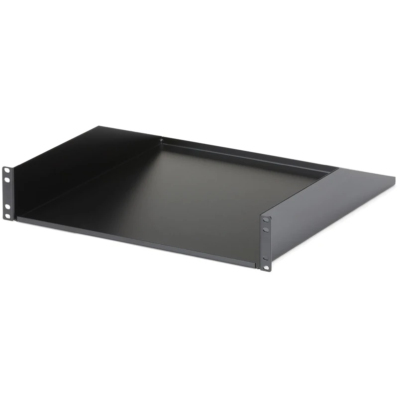 StarTech.com 2U Server Rack Shelf - Universal Rack Mount Cantilever Shelf for 19" Network Equipment Rack & Cabinet - Heavy Duty Steel Weight Capacity 125lb/56kg - 18" Deep Tray, Black (CABSHELFHD)