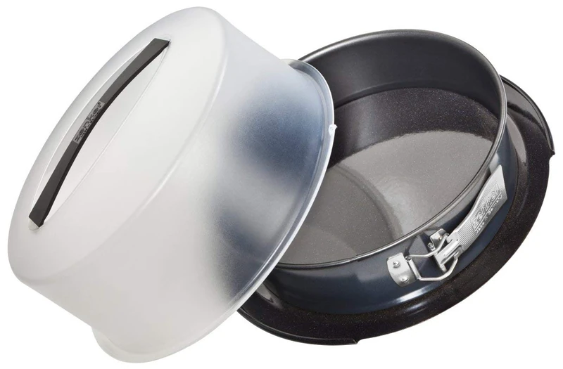 Zenker Springform rectancular Deluxe with flat base Ø28cm in black-metallic, Enamel, 33.5 x 33.5 x 14 cm