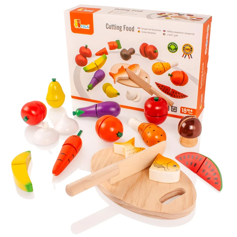 Viga Wooden Food Cutting Set