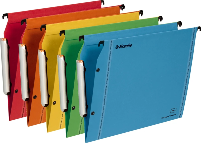 Esselte VMG Base Pack of 25 Folders V-Shaped Base Assorted Colours
