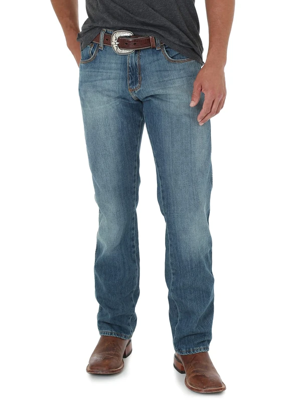 Wrangler Mens Retro Slim Fit Straight Leg Jeans, Rocky Top, 34W / 34L