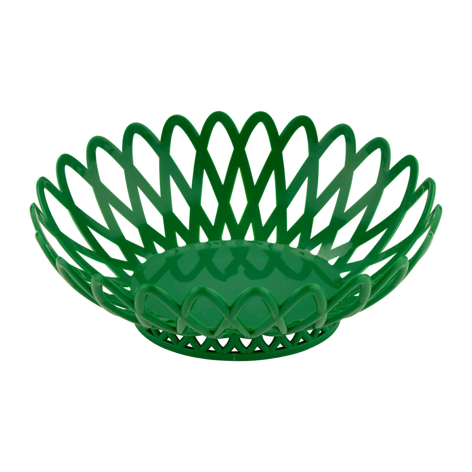GET OB-940-FG Forest Green Oval 10" x 8 1/4" Plastic Fast Food Basket 12 / Pack