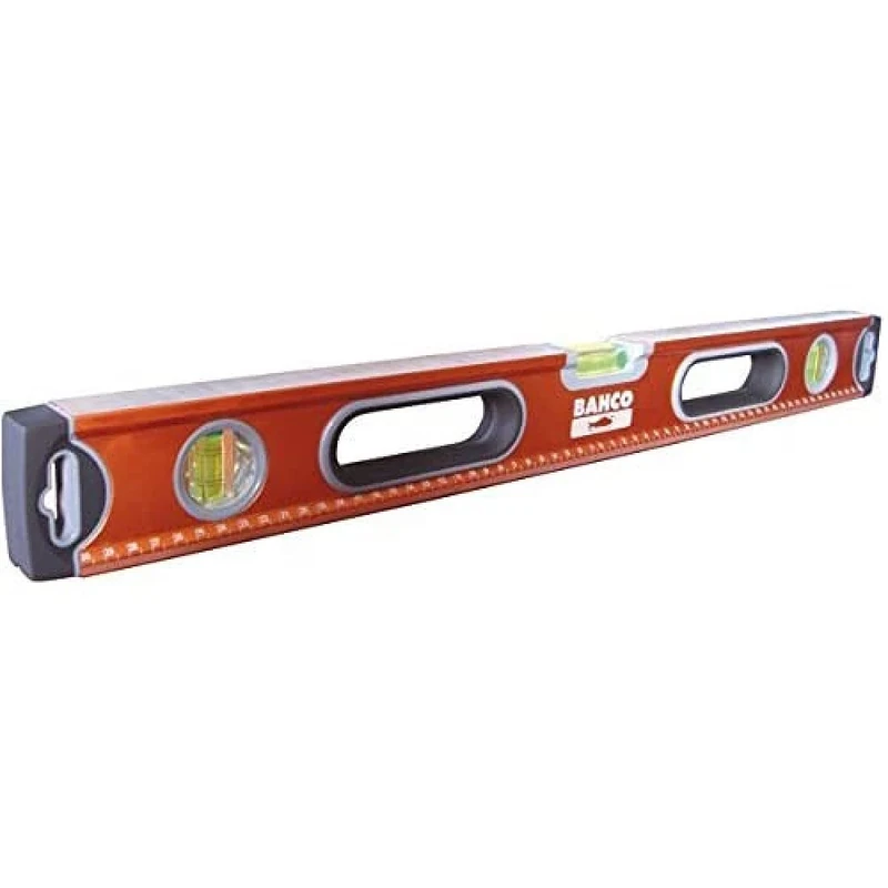 Bahco 466-1000-M Magnetic Spirit Level with 3 Vials ±0.5 mm/m, Orange/Silver/Grey