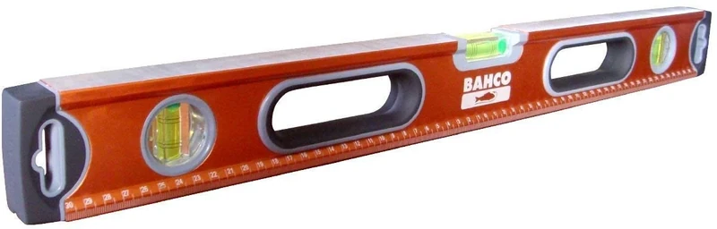 Bahco 466-1200-M Magnetic Spirit Level with 3 Vials ±0.5 mm/m, Orange/Silver/Grey