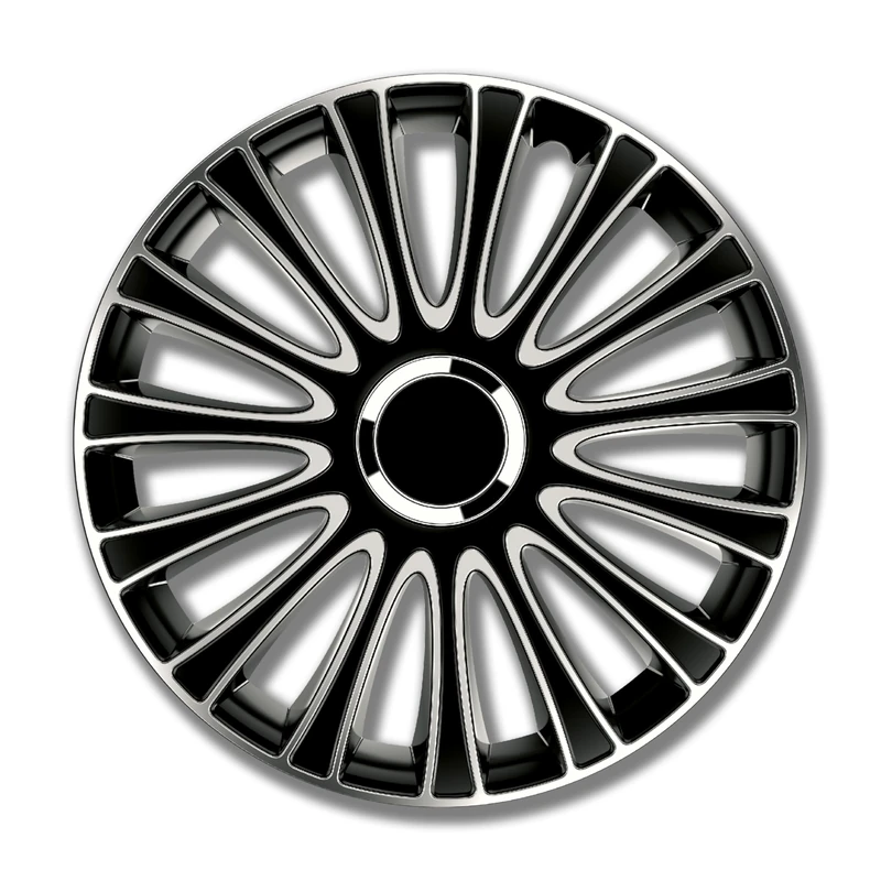 Petex LeMans Pro RB543514 Wheel Trims 14 Inch Double-Lacquered ABS Plastic in Box Black - Set of 4