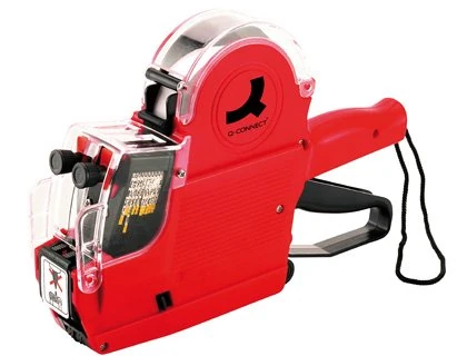 Q-Connect Labelling Machine Two-lined 10 Signs Red/Office Appliances And Machines/Type-2 Rows 10-digit/Colour-Red/Size-N/D/Dimensions (mm)-250x165x50