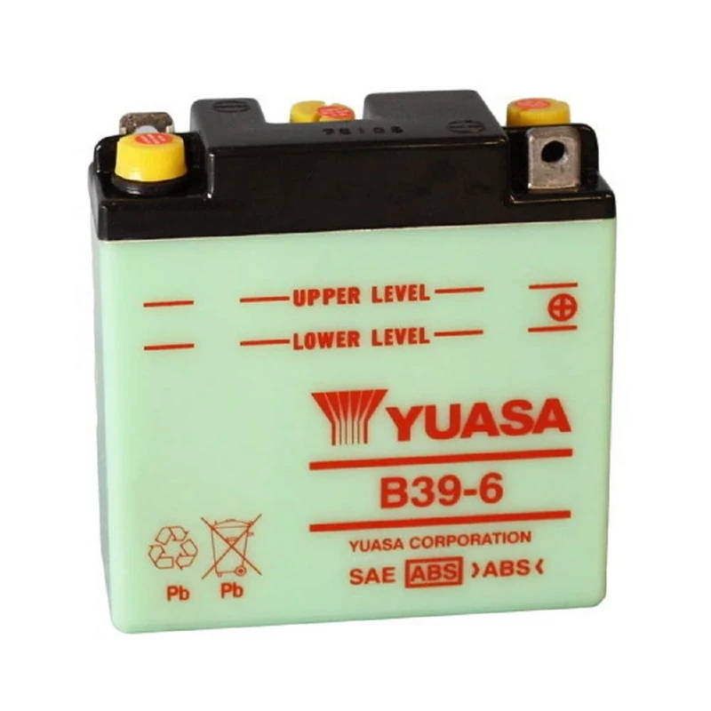 YUASA BATTERY B39-6 open without acid
