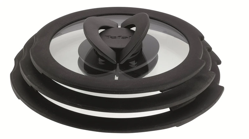Tefal Ingenio L9931012 3 Piece Glass Lids, 18-18-20, Black